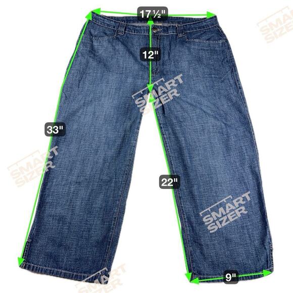 LL Bean Women’s Wide Leg Chambray Weight Denim Cropped Pants Jeans Size 16 - Picture 3 of 8